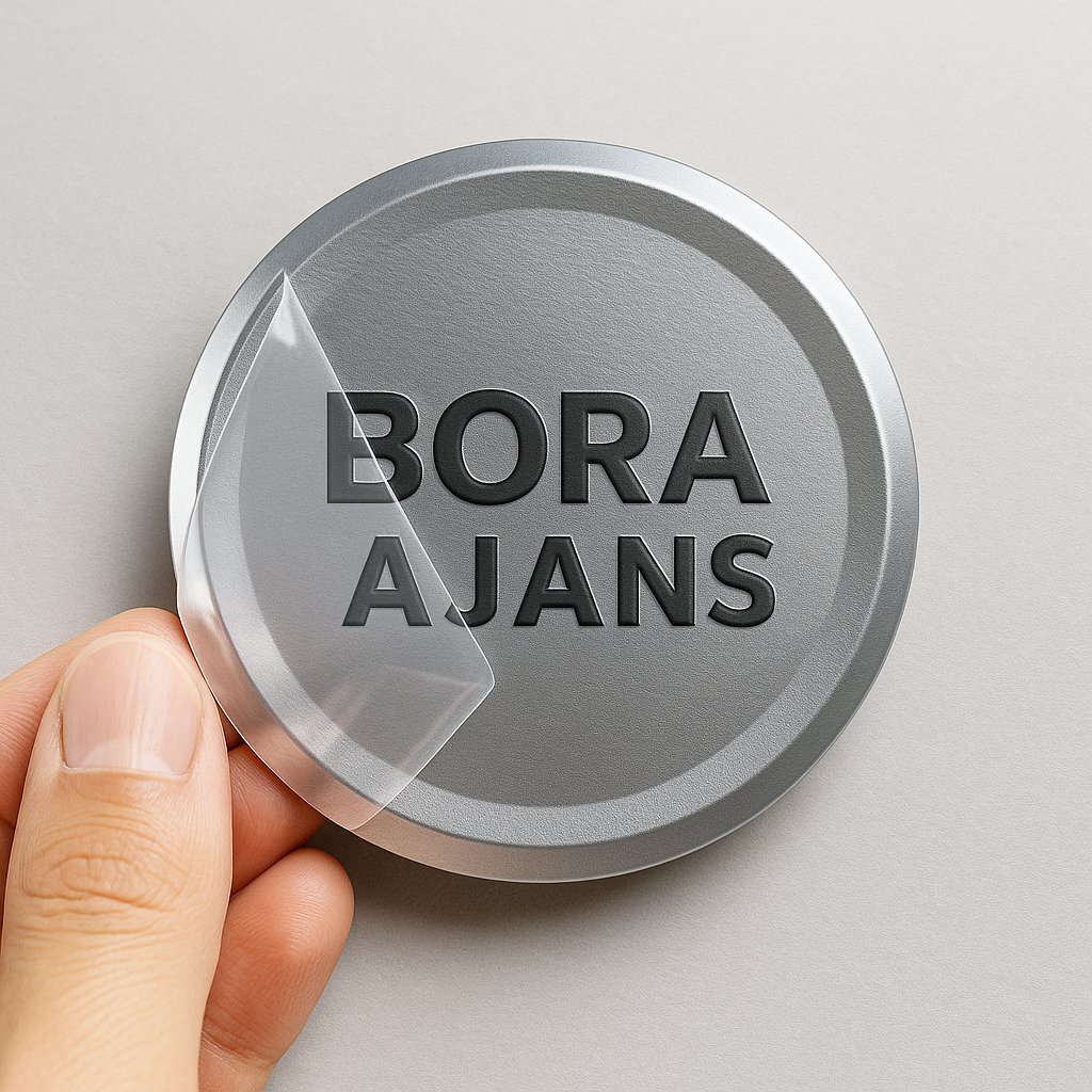 Film transparent de transfert à froid de surface métallique d'étiquette UV DTF — Bora Ajans